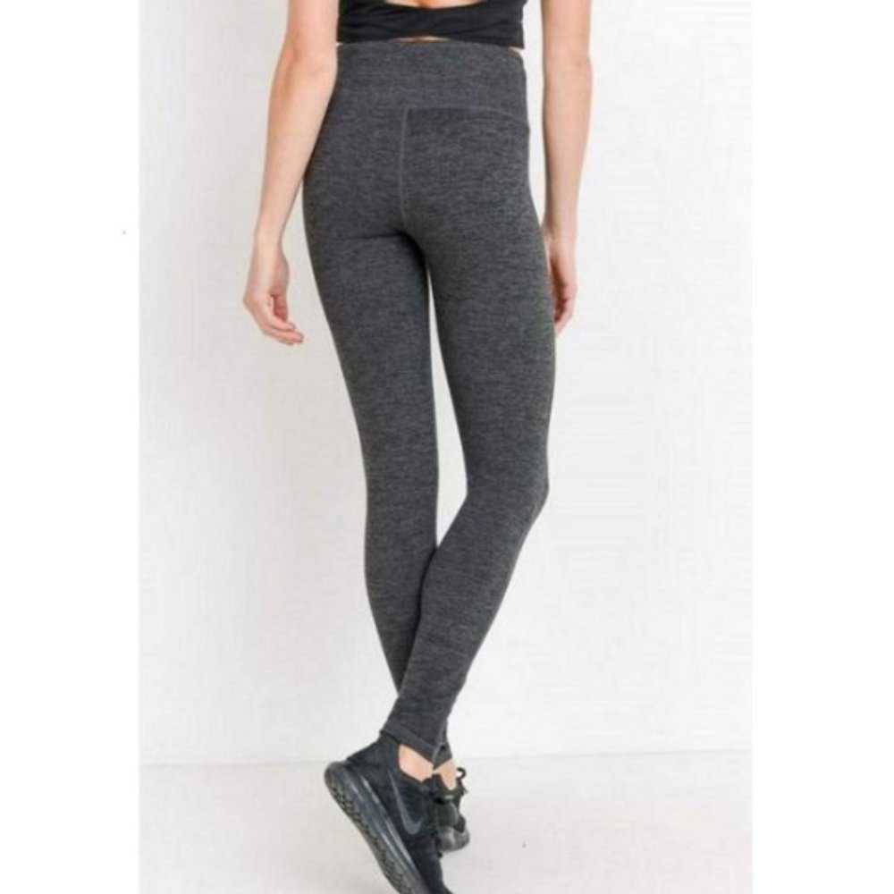Highwaist Solid Essential Full Leggings - 2tone - image 6